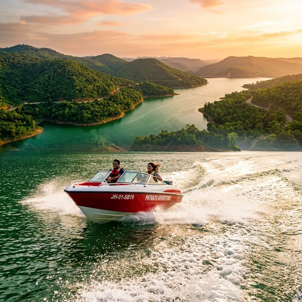 Speed Boating at Patratu Valley - Thrilling high-speed rides on Patratu Dam